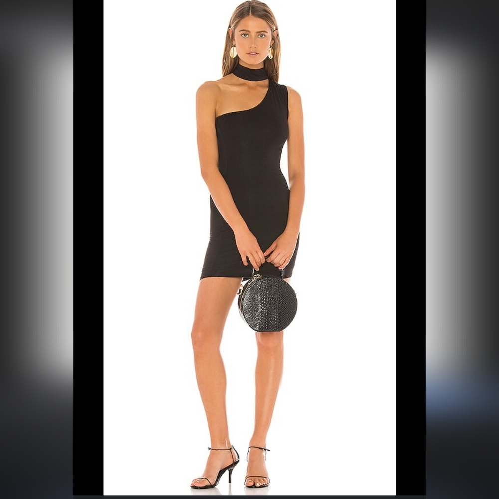 🔥NWT Lovers + Friends Edie Black Mini Dress Size Large Stretchy & Comfy🔥